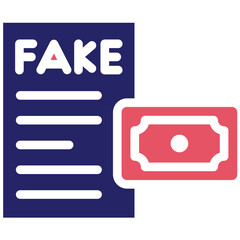 Counterfeit Bills vector icon illustration of Corruption iconset.