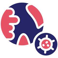 Pandemic Globe vector icon illustration of Infectious Diseases iconset.