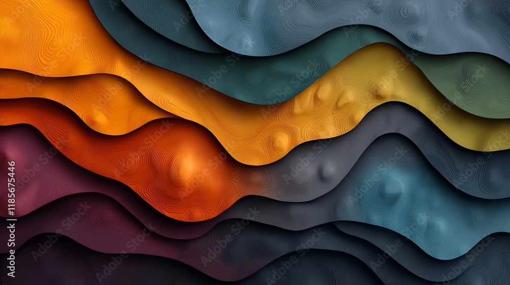 Poster Mesmerizing Fluid Rainfall Topographic Pattern with Vibrant Color Gradients and Atmospheric Data Visualization  Intricate digital art showcasing real time hydrological data