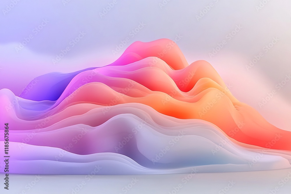 Poster mesmerizing fluid topographic rainfall data visualization featuring lush organic flowing forms and s