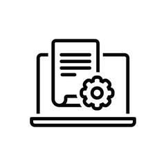 Fototapeta premium Black line icon for project