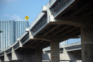 concrete bridge for car flyovers
