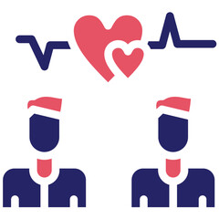 Love vector icon illustration of Friendship iconset.