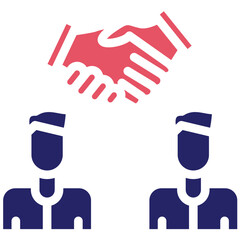 Handshake vector icon illustration of Friendship iconset.