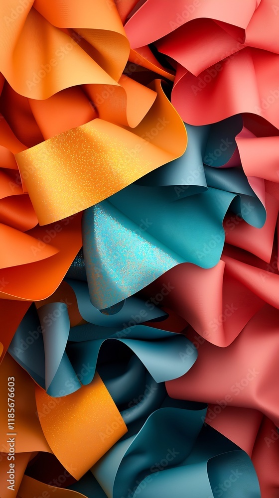 Poster captivating abstract image featuring a shimmering rainbow foil hologram with vivid prismatic refract