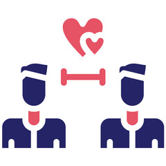 Empathy vector icon illustration of Friendship iconset.