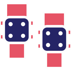 Kneepad vector icon illustration of Rugby iconset.