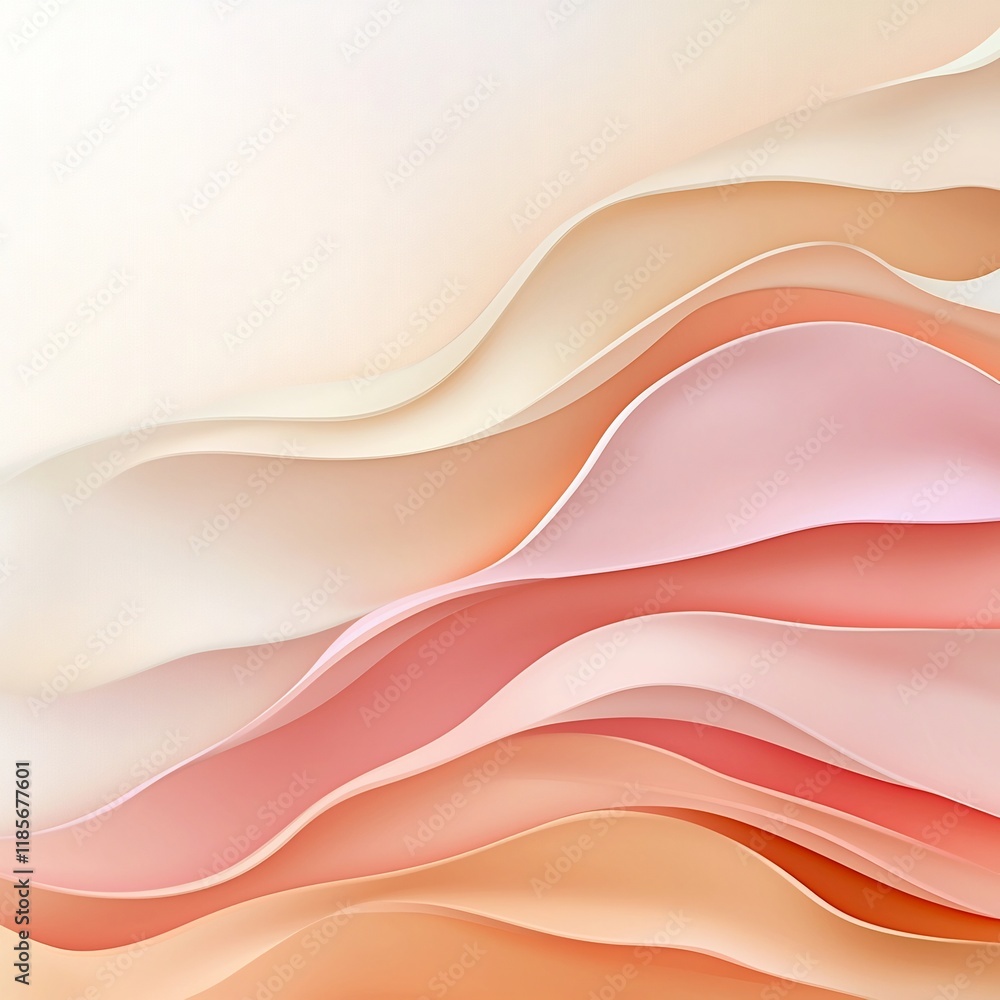 Poster serene pastel gradient abstract canvas with delicate texture and blended tones calming elegant and r