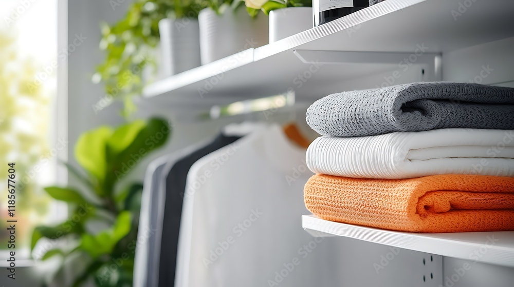 Poster utility storage closet with rolling shelves and bins for efficient home organization and space savin