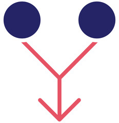 Consolidation vector icon illustration of Business Analytics iconset.