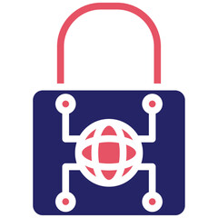 Network Encryption vector icon illustration of Networking iconset.