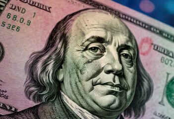 A twenty dollar bill that features a picture of Franklin on it