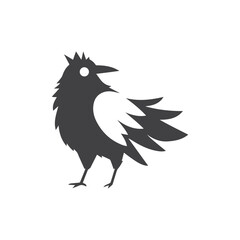 Fototapeta premium Creative Crow Bird Logo Design Silhouette Vector Illustration