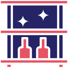 Cleaning Shelves vector icon illustration of Cleaning and Dusting iconset.