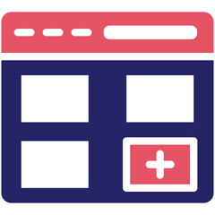 Widget vector icon illustration of No Code iconset.