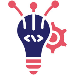 Obraz premium Innovation vector icon illustration of No Code iconset.