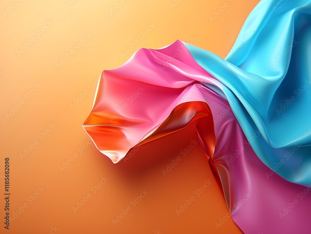 Poster stunning vibrant holographic foil texture with dynamic iridescent forms dazzling hologram accents an
