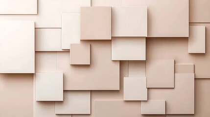 Obraz premium Abstract Beige and White Square Pattern Background