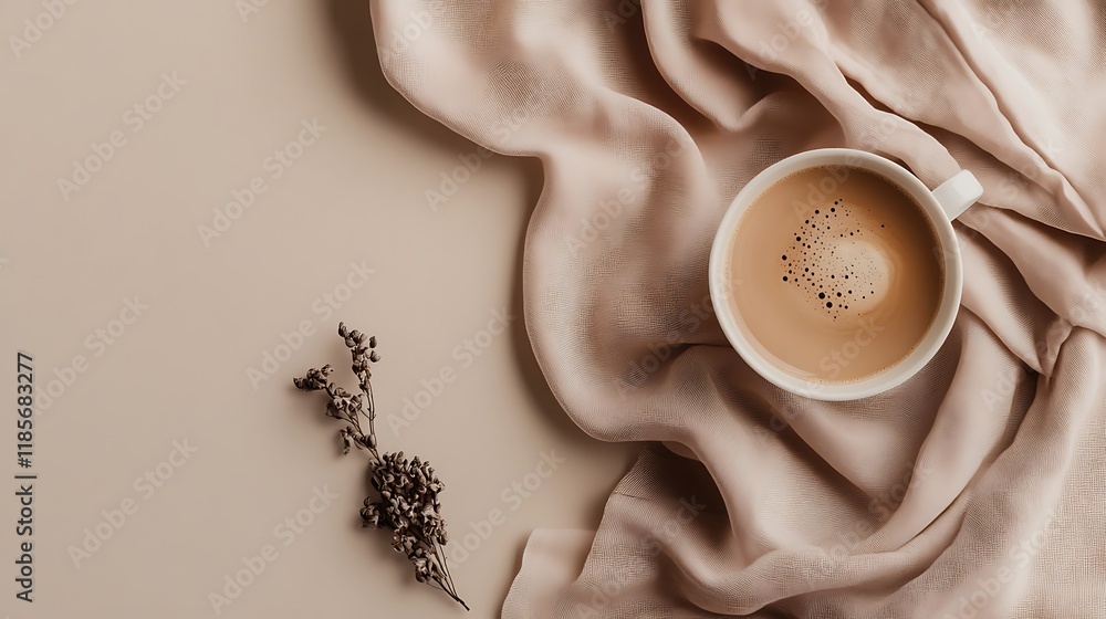 Wall mural craft an upscale marketing website for a luxury brand with a mocha-themed color palette highlight in