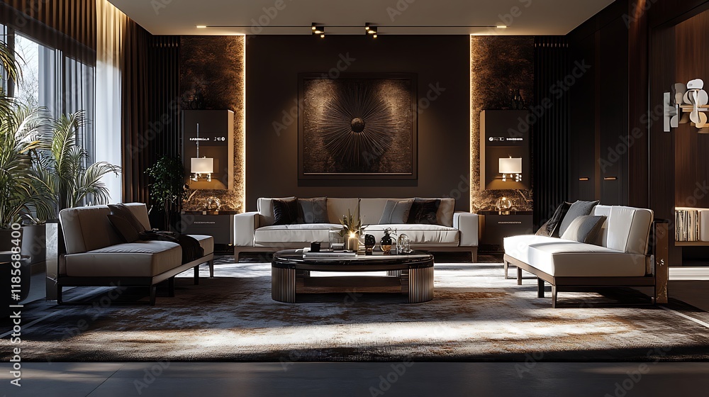 Wall mural design a premium marketing website for a lifestyle brand using a mocha color palette emphasize key s