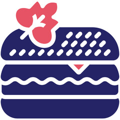 Vegan Burger vector icon illustration of Street Food iconset.