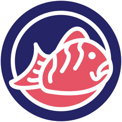 Taiyaki vector icon illustration of Street Food iconset.