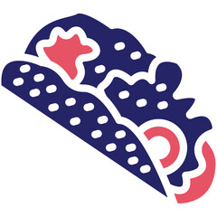 Taco vector icon illustration of Street Food iconset.