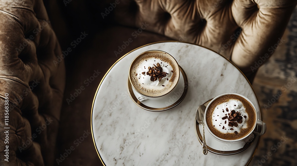 Wall mural build an elegant website for a luxury lifestyle brand using a mocha color theme integrate visually s