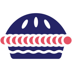 Meat Pie vector icon illustration of Street Food iconset.