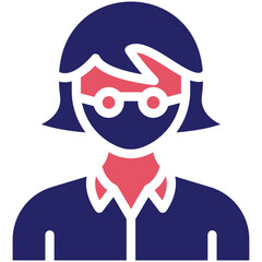 Teacher Female vector icon illustration of Business Training iconset.
