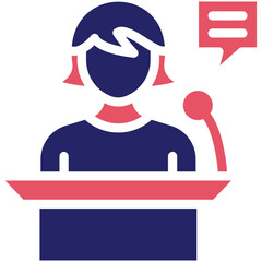 Speech vector icon illustration of Business Training iconset.