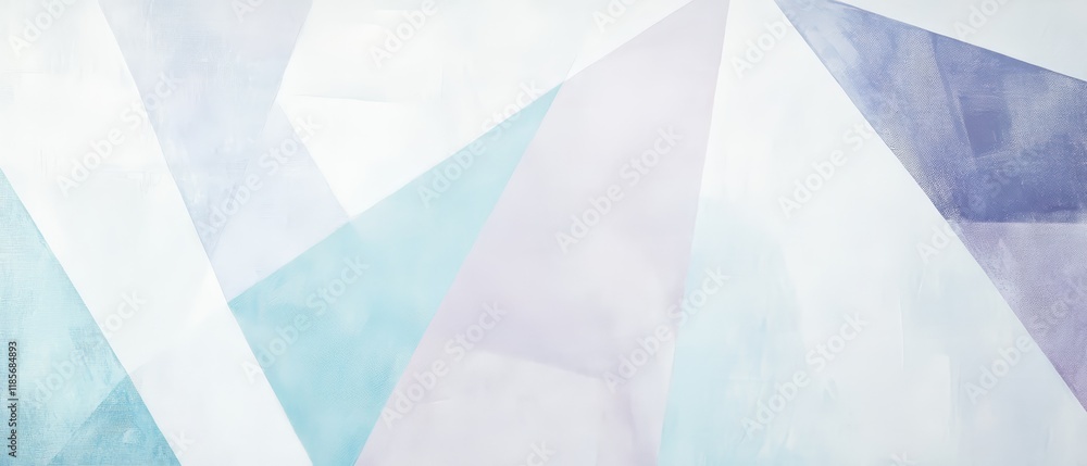 Poster abstract geometric background in soft pastel colors featuring triangular shapes, ideal for creative 