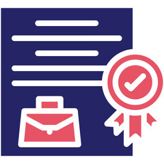 Qualification vector icon illustration of Business Training iconset.