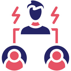Intermediary Mediator vector icon illustration of Business Training iconset.