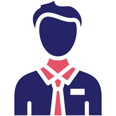 Employee Male vector icon illustration of Business Training iconset.