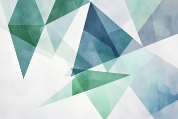 Abstract geometric shapes in green and blue hues, suitable for backgrounds in creative projects, digital art, and modern design applications. Ideal for website and print media.