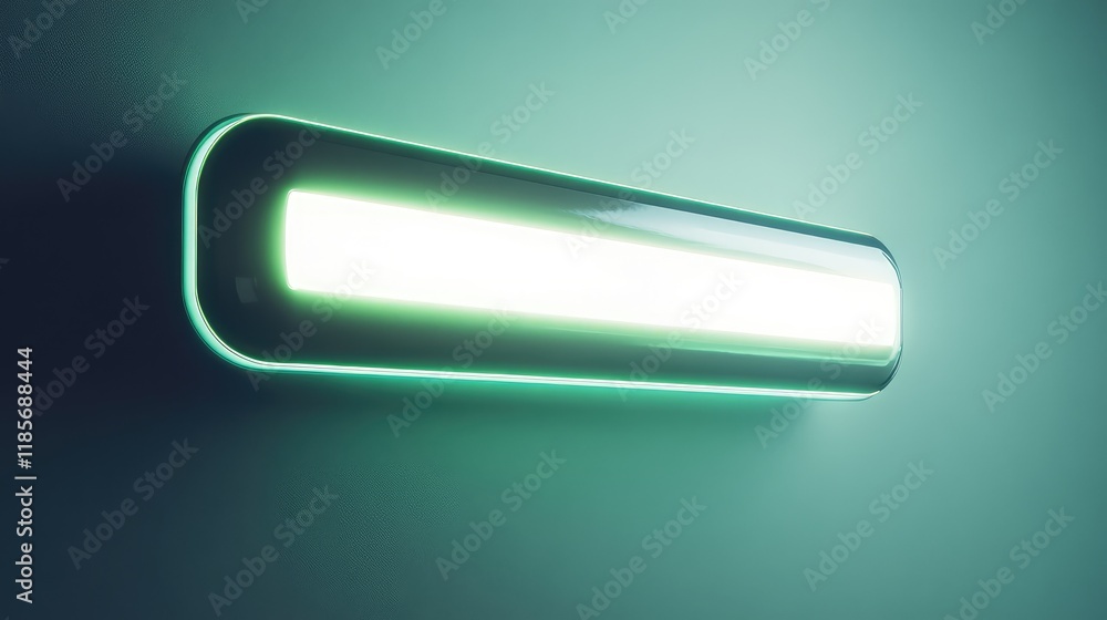 Poster a futuristic health scanner glowing with advanced ai capabilities, resting on a sleek neutral backgr