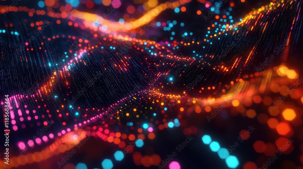Poster a futuristic holographic business dashboard glowing with data analytics, displayed on a sleek digita