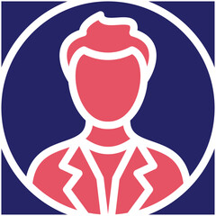 Profile vector icon illustration of Fashion Ecommerce iconset.