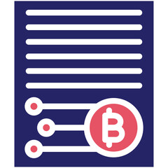 Obraz premium Smart Contract vector icon illustration of Cryptocurrency iconset.