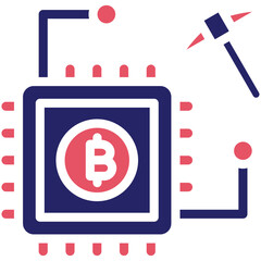 CPU Mining vector icon illustration of Cryptocurrency iconset.