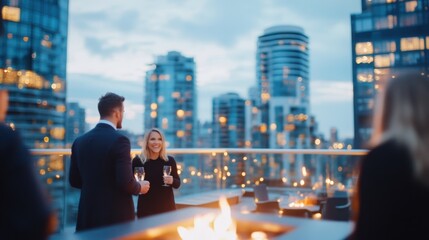 Rooftop Rendezvous: Cityscape Soiree