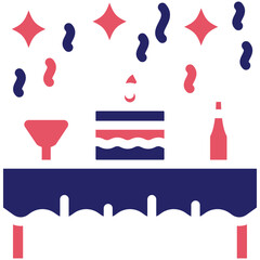 Party vector icon illustration of Catering iconset.