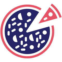 Pizza vector icon illustration of Catering iconset.