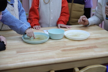 Preschool science experiment.