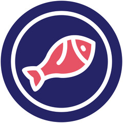 Fish vector icon illustration of Catering iconset.