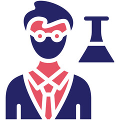 Scientist Male vector icon illustration of Achievements iconset.