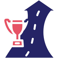 Road to Success vector icon illustration of Achievements iconset.