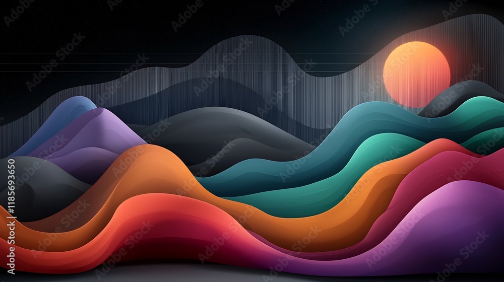 Poster captivating intricate fluid rainfall pattern map with vivid topographic visualization of dynamic wea