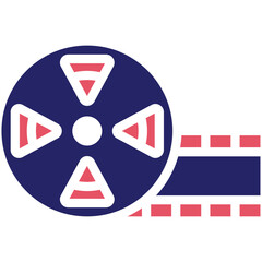 Obraz premium Film Reel vector icon illustration of Filmmaking iconset.